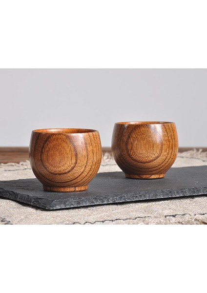 2 Adet 50 ml El Yapımı Mini Ahşap Kahve Çay Kupası Teacups Kupa Bira Için Ilkel(Yurt Dışından)