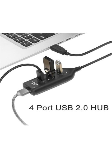4 Port USB Çoğaltıcı Çoklayıcı Hub USB 2.0 Çoklama Pc Laptop