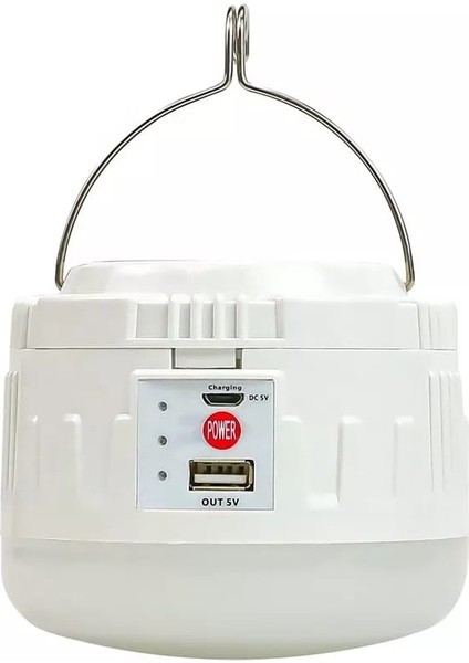 Şarjlı Solar LED Işıldak – Kamp Feneri Güneş Enerji Paneli + USB Şarjlı – Beyaz Güçlü Işık 30 W