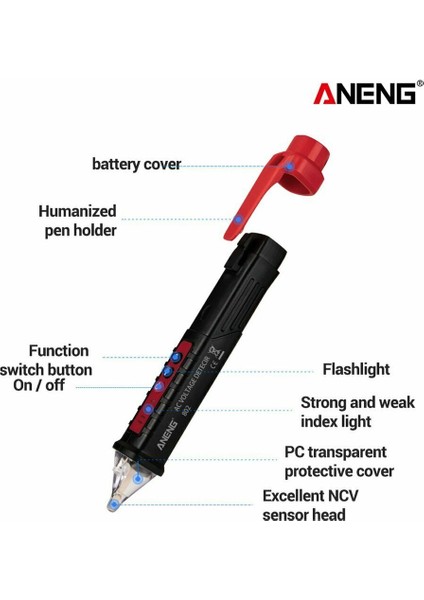 Profesyonel Temassız Faz Kontrol Kalemi Elektrik Kaçak Akım Kalem