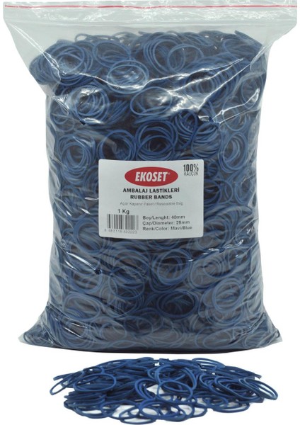40MM Mavi Renkli Kauçuk Paket Ambalaj Lastiği 12KG Koli fiyatları