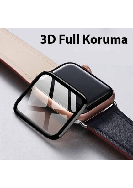 Apple Watch 7 41MM Full Kaplama Ekran Koruyucu, Kavisli, Su Geçirmez, Parmak Izi Bırakmaz