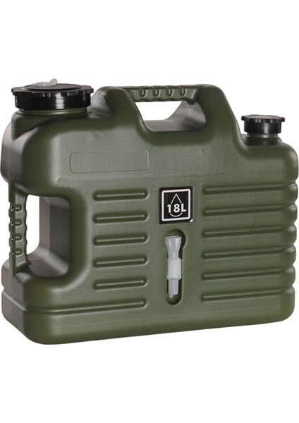 Açık Su Konteyneri Piknik Kamp Içme Kova Depolama Taşıyıcı Yeşil 18L