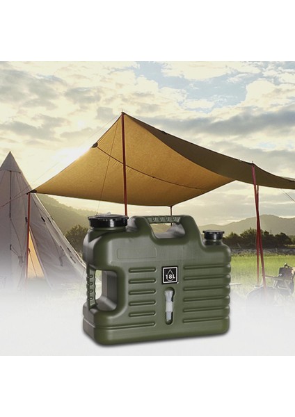 Açık Su Konteyneri Piknik Kamp Içme Kova Depolama Taşıyıcı Yeşil 18L indirimleri