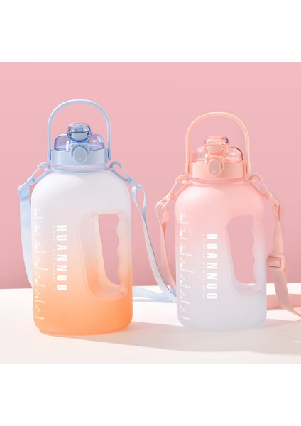 2200ML Taşınabilir Büyük Kapasiteli Plastik Bardak T Varil Spor Su Isıtıcısı Spor Su Bardağı Açık Ölçek ile Bardak (Yurt Dışından)