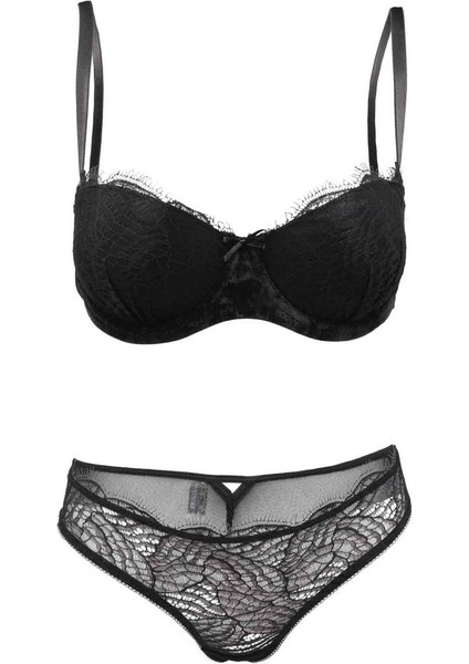 Destekli Sütyen Takımı 4642 | Siyah