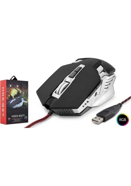 Novator HDXG25 Mouse Kablolu Oyun USB Rgb Ledli Max. 6400 Dpı