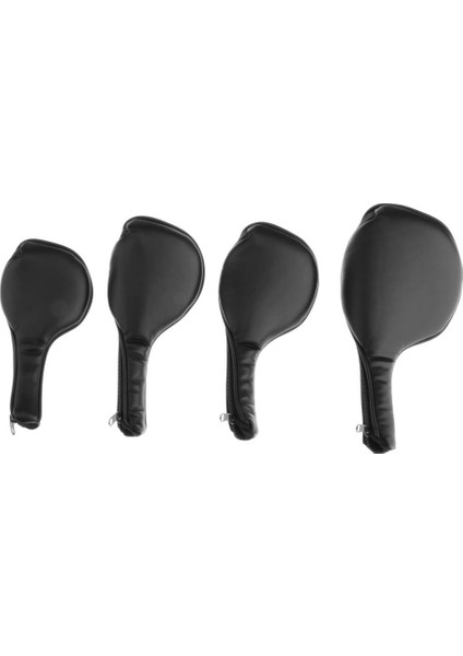 4pcs Siyah Fermuar Pu Deri Deluxe Golf Demir Kafa Kapakları Çoğu Ütü fırsatları