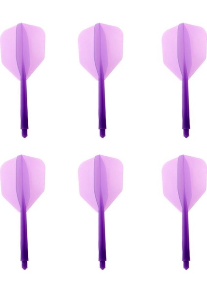 6x6 Parça Şeffaf 2ba Iplik Dart Milleri ve Dart Uçuşları Bağlantısı Mor 6 Pc(Yurt Dışından)