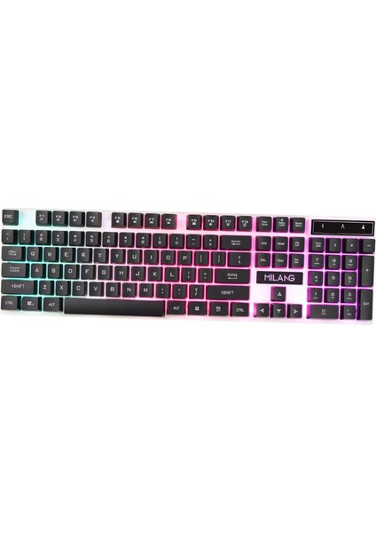 Rgb Mekanik Oyun Klavye 104 Tuşlar + Fare Windows Pc Gamers Için Set Siyah (Yurt Dışından)