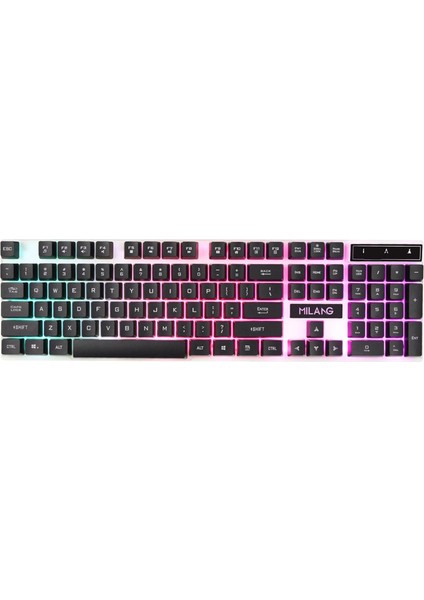 Rgb Mekanik Oyun Klavye 104 Tuşlar + Fare Windows Pc Gamers Için Set Siyah (Yurt Dışından)