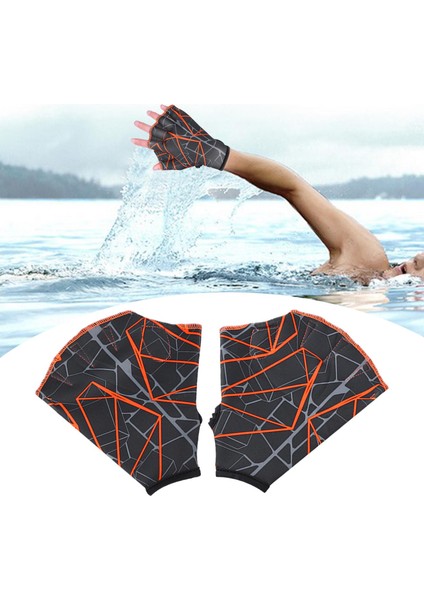 Kurbağa Tipi Kemerler Yüzme El Yüzme Paddle Flippers Palm Parmak Eldiven Gri Turuncu L modelleri