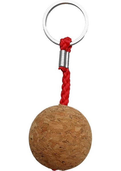 Hafif 35MM Yüzen Cork Anahtar Yüzük Su Yüzücü Ahşap Top Anahtar Zinciri
