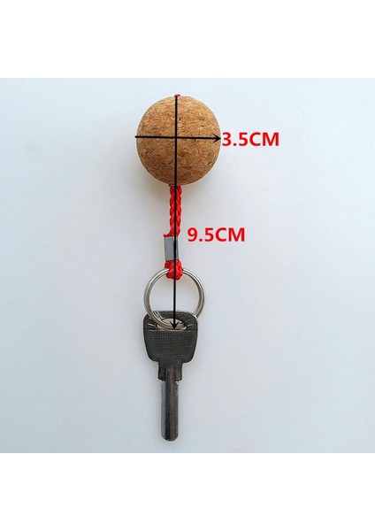 Hafif 35MM Yüzen Cork Anahtar Yüzük Su Yüzücü Ahşap Top Anahtar Zinciri indirimleri