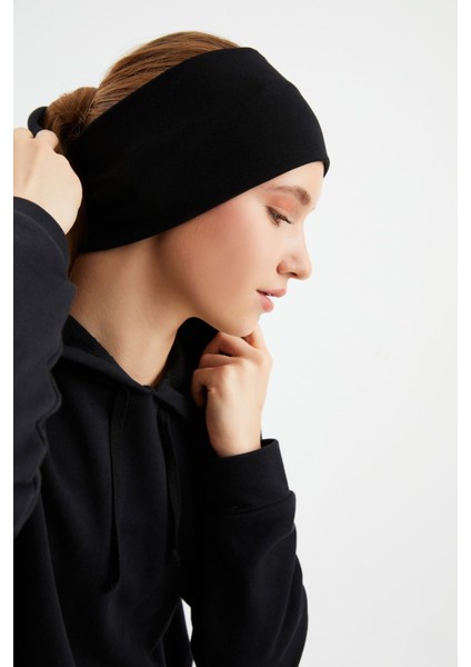 Siyah Kadın Pamuklu Termal, Kaymaz, Terletmez, Ultra Hafif, Spor Saç Bandı Bandana fiyatları