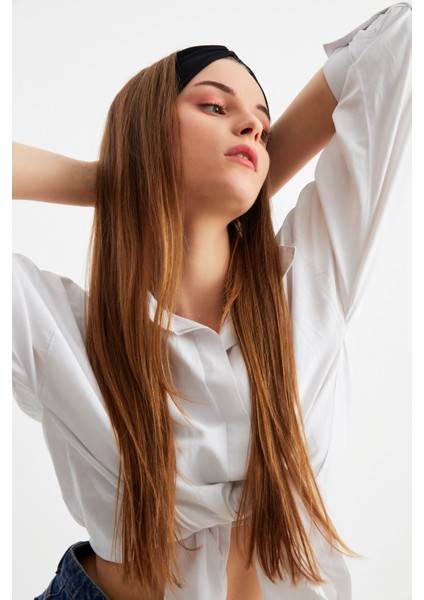 Siyah Kadın Çapraz Bağlamalı Pamuklu Penye, Kaymaz, Yumuşak, Esnek, Saç Bandı Bandana indirimleri