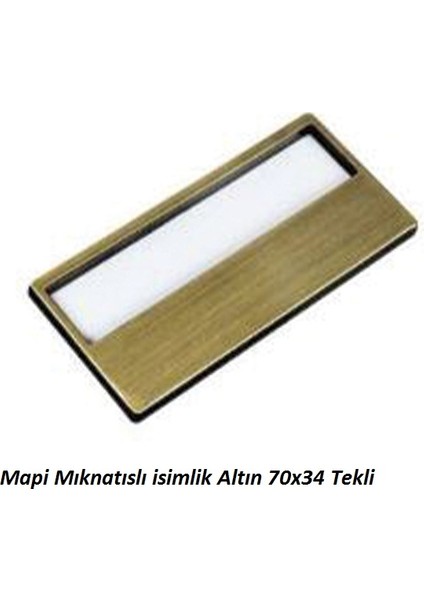 Mıknatıslı Isimlik Altın 70X34 Tekli