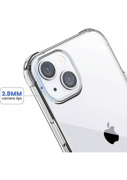 Anti-Drop Apple Iphone 13, 13 Pro Darbe Emici Kılıf, Shockproof Kamera Korumalı Kılıf Şeffaf