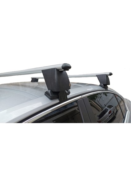 Mercedes C Class W204 2007-2014 Için Kilitli&anahtarlı Oluksuz Ara Atkı -Araç Üstü Taşıyıcı Bar - Gri