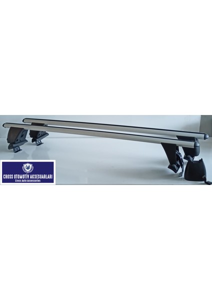 Mercedes C Class W204 2007-2014 Için Kilitli&anahtarlı Oluksuz Ara Atkı -Araç Üstü Taşıyıcı Bar - Gri modelleri