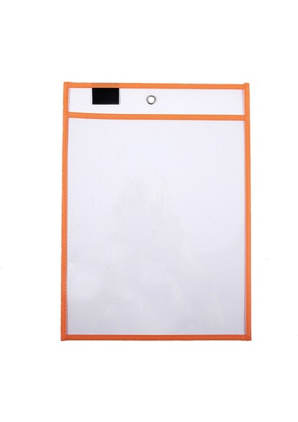 6 Pcs A4 Silinebilir Asma Şeffaf Doküman Kuru Sil Çanta, Boyut: 21,30 cm. (Turuncu) (Yurt Dışından)