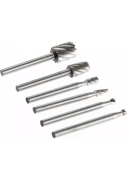 Dremel Hss Ahşap Oyma Matkap Ucu Seti 6'lı Yumuşak Metal Oyma Seti Freze Uçları Ağaç Işleme Oyma Set