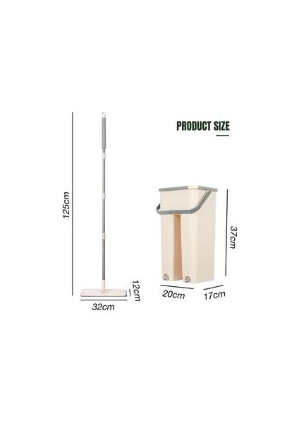 Paspas Kova ile Sıkma Zemin Temizleme Mop Mikrofiber Paspas Pedleri (Yurt Dışından)