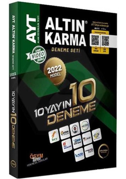 2022 Model AYT 10 Yayın 10 Deneme Seti