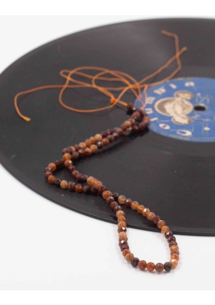 Turuncu Garnet Dizi 4 mm Faset Kesim