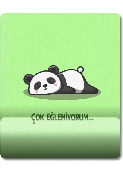 Panda Çok Eğleniyorum Bilek Destekli Mousepad Model - 1