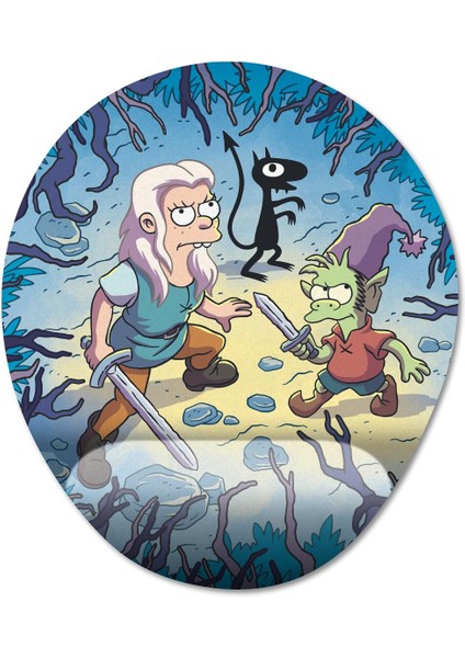 Disenchantment Bilek Destekli Mousepad Model - 1 Oval