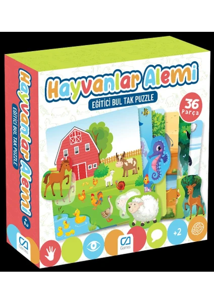 Ca Games Eğitici ve Öğretici Oyunlar Hayvanlar Alemi 36 Parça Bultak Puzzle