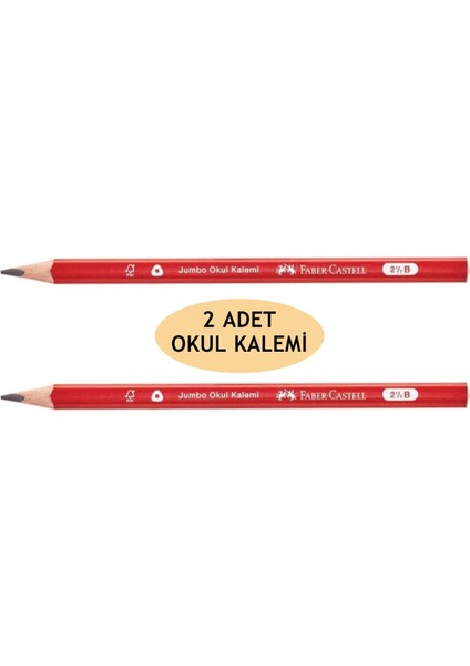 Faber Castell Jumbo Okul Kurşun Kalemi 2.5b - 2 Adet