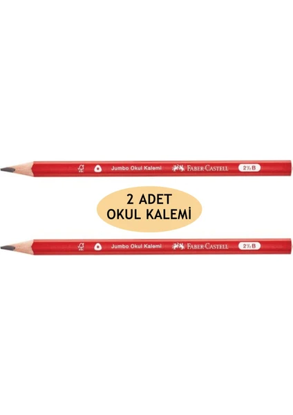 Faber Castell Jumbo Okul Kurşun Kalemi 2.5b - 2 Adet