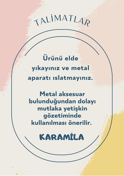 3'lü Bej Sarı Pudra Renk Poplin Kumaş Emzik Askısı - Emzik Zinciri modelleri