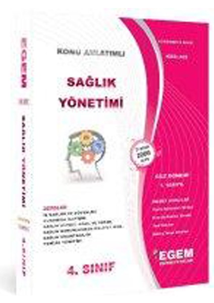 4. Sınıf 7. Yarıyıl Sağlık Yönetimi Güz Dönemi