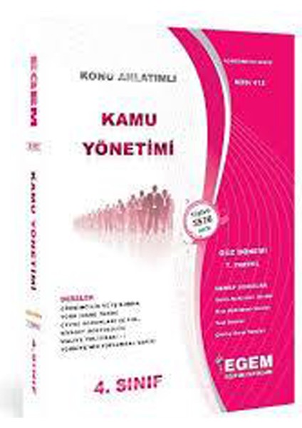 4. Sınıf 7. Yarıyıl Kamu Yönetimi K. A Güz Dönemi