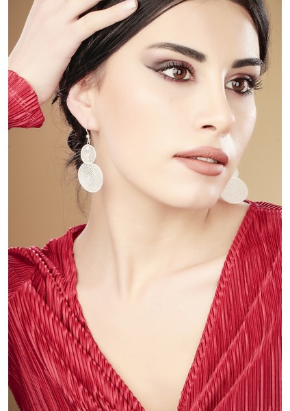 925 Ayar Telkari Tasarım Gümüş Küpe DGN21362