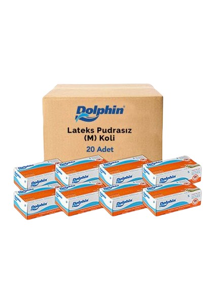 Lateks Pudrasız Eldiven M - Medium 20 Paket 100'LÜ