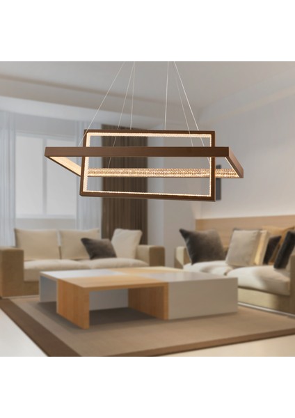 Belva Siyah Sarkıt 84 Watt Sarkıt 3 Renkli Ledli Modern Mutfak Led Salon Sarkıt Avize