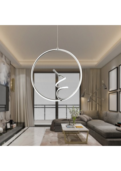 Framo Beyaz Sarkıt 56 Watt Sarkıt 3 Renkli Ledli Modern Mutfak Banyo Led Salon Sarkıt Avize