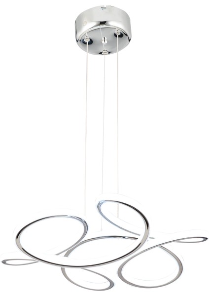 Aldo Krom Sarkıt 140 Watt Sarkıt 3 Renkli Ledli Modern Mutfak Banyo Led Salon Sarkıt Avize