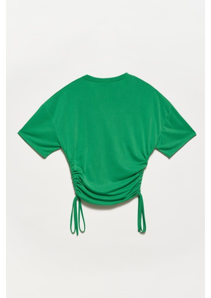 Yan Bağcıklı Tshirt-Yeşil fiyatları