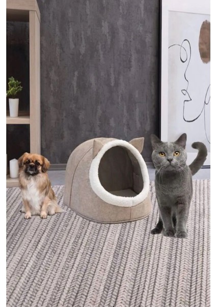 Keçe - Kedi Köpek Evi Kahve