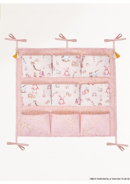 Baby Bebek 9 Cepli Beşik Düzenleyici 54*49 Pembe