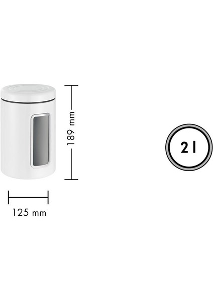 Canister Sarı Oval Saklama Kabı