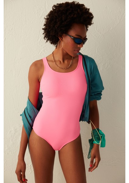 Neon Pembe Basic Sport Mayo