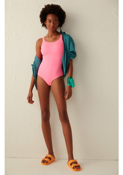 Neon Pembe Basic Sport Mayo
