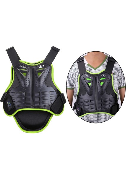 Motosiklet Koruma Yelek Omurga Göğüs Koruması Dirtbike Green Xl Için Fit