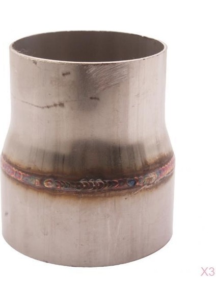 3pcs Evrensel Araba Otomatik Kamyon Paslanmaz Çelik Boru Egzoz Redüktör 3 "ila 4"